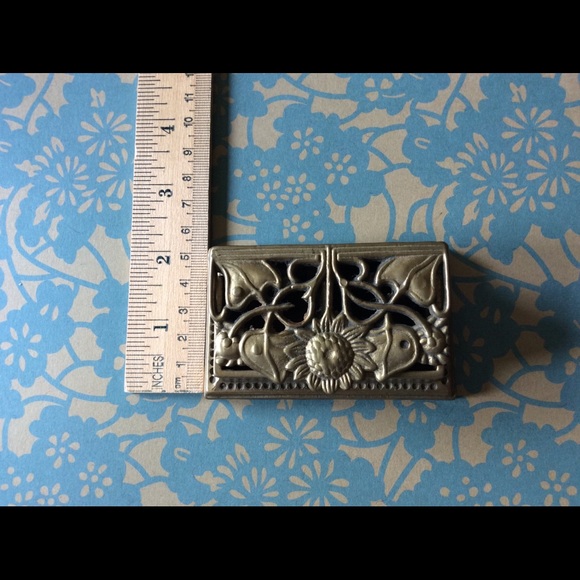 Art Nouveau Style Brass Stamp Holder - Picture 7 of 12